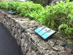 Bikini, Blondine, Fingern, Flashen, Freundin, Öffentlich, Muschi, Abendanzug