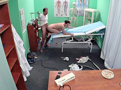 Euro nurse pussyfucked by doctor in office