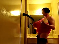 Grosse titten, Blasen, Transfrau, Abendanzug, Titten, Spielzeuge