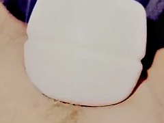 Powerful clitoral vibrations up close with hitachi