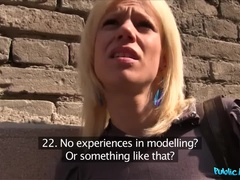 Blonde fucks a stranger in underground car park