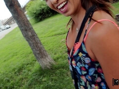 Mamada, Morena, Vestido, Mexicano, Madres para coger, Mamá, Al aire libre, Pov