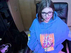 Despelote, Gafas, Masturbación, Coño, Solo, Juguetes