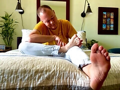 Fun with feet and masturbation