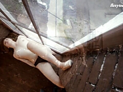 Kont, Vrouw, Fetisj, Sportzaal, Russisch, Alleen, Tiener, Tieten likken