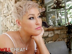 デカパイ, ブロンド, フェラチオ, 巨乳な, 浮気する, 熟年, 淫乱熟女, 現実