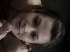 Enthousiasteling, Pijpbeurt, Bruinharig, Sperma shot, Sperma in gezicht, Gezichtspunt