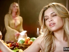 Asiático, Rubia, Morena, Garganta profunda, Lencería, Tetas naturales, Afeitado, Tetas