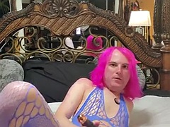 Amateur, Travestis, Gode, Lingerie, Chevaucher, Transsexuelle, Nénés, Jouets