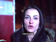 Spanish MILF Flashes Her BIg Tits for Cash in Public