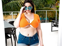 素人, デカ尻, デカパイ, ヌード, ショートヘア, 一人, ストリッピング, おもちゃ