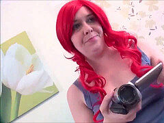 Chubby Blonde doll pov blow-job