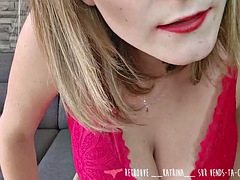 Grosse titten, Weibliche domination, Französisch, Handjob, Masturbation, Höschen, Hintern versohlen, Titten