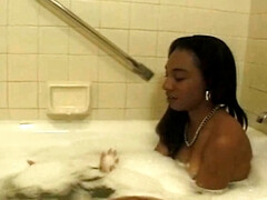 Incroyable, Cul, Gros cul, Queue, Noir ébène, Petite femme, Nénés, Mouillée