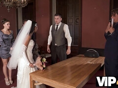 Braut, Braunhaarige, Betrug, Hd, Öffentlich, Sohn, Strümpfe, Hochzeit