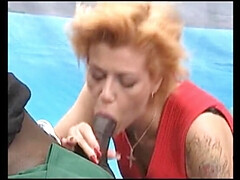 素人, デカチン, ブロンド, フェラチオ, 異人種間, 小柄, レトロ, ティーン