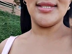 Tetas grandes, Despelote, Latina, Al aire libre, Público, Tetas