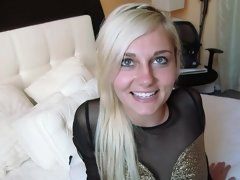Leie, Blondine, Hardcore, Selbstgemacht, Lingerie, Zierlich