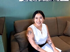 アジア人, デカ尻, イマラチオ, バック, オマンコ, 現実, 馬乗り, タトゥー