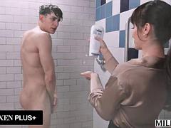 MILFY Naughty MILF Lexi Luna Seduces Horny Stud In The Shower At The Spa