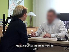 Loan4k. tempting chick has sex with loan agent to begin her