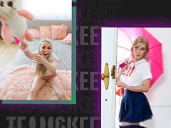 Pijpbeurt, Daddy, Sperma in gezicht, 1 man 2 vrouwen, Hd, Gezichtspunt, Taboe, Tieten likken