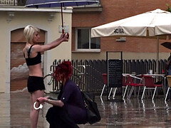 18 jahre, Blondine, Fesselspiele, Domination, Im freien, Öffentlich, Tätowierung, Jungendliche (18+)