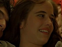 Bruinharig, Beroemdheid, Frans, Trio, Tieten likken