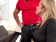 Enthousiasteling, Blond, Pijpbeurt, Sperma in gezicht, Frans, Hd, Student, Lerarin