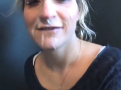 Amateur, Blonde, Sucer une bite, Tir de sperme, Faciale, Pov, Réalité, Adolescente