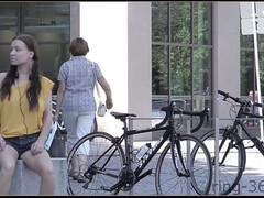 Braunhaarige, Fetisch, Flashen, Natürlichen titten, Im freien, Öffentlich, Titten, Spanner
