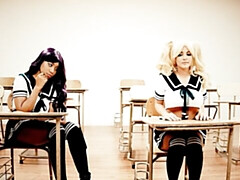 デカ尻, デカパイ, 指いじり, キス, レズビアン, なめる, オマンコ, オッパイの