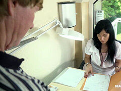 Blasen, Spermaladung, Arzt, Handjob, Muschi, Rasiert