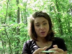 Russian slut Sandra Wellness gets banged in the woods