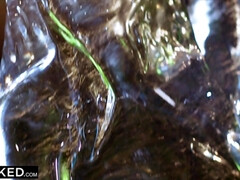 69, デカパイ, ブロンド, チン, 顔射, オマンコ, 三人, オッパイの