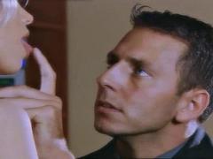 Lieveling, Mooi, Blond, Pijpbeurt, Sperma shot, Fetisj, Masturbatie, Trio