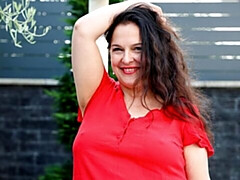 素人, デカ尻, デカパイ, 茶髪の, ドレス, オナニー, 熟年, 一人