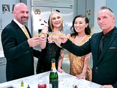 お尻, ブロンド, フェラチオ, バック, オージー, 剃毛, ティーン, オッパイの