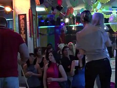 hot sex with strippers in a bar