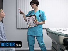 Harlow West gets used & fucked in hot threesome with Doctor & Nurse