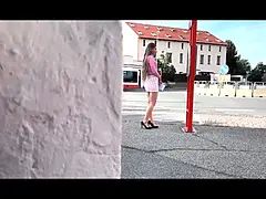 Mooi, Stel, Hd, Natuurlijke tieten, Buiten, Gezichtspunt, Schreeuwen, Verlegen