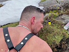 緊縛, フェラチオ, ゲイ, 異人種間, ラティーナ, レザー, 筋肉, アウトドア