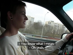 Culo, Botas, Coche, Checa, Perforación, Coño, Calcetines, Tetas