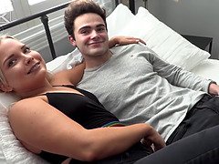 素人, デカ尻, デカチン, ブロンド, フェラチオ, 毛深い, ラフ, スペイン人
