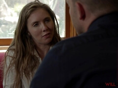 ブロンド, フェラチオ, バック, 毛深い, ハードコア, 自然山雀, アウトドア, スパンキング