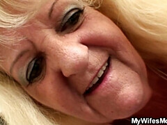 チン, お婆さん, 毛深い, ハードコア, 母, オマンコ, 馬乗り, ストッキング