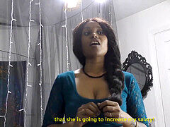 South Indian Tamil Maid plumbing a cherry dude (English Subs)