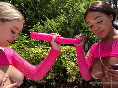 美人, デカ尻, 巨乳な, 黒人, レズビアン, オーガズム, オマンコ, 濡れ