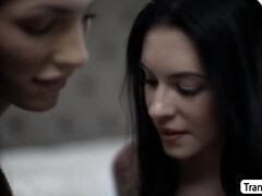 デカパイ, フェラチオ, イマラチオ, レディボーイ, ラティーナ, なめる, オマンコ, シーメール