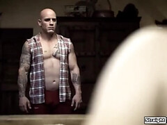 デカチン, ブロンド, フェラチオ, 爸, 娘, 手コキする, 小柄, オマンコ